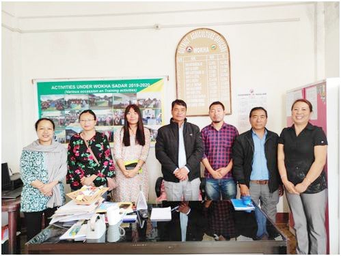 Members of the KVK Wokha and DAO Wokha at the DAO office on April 7.